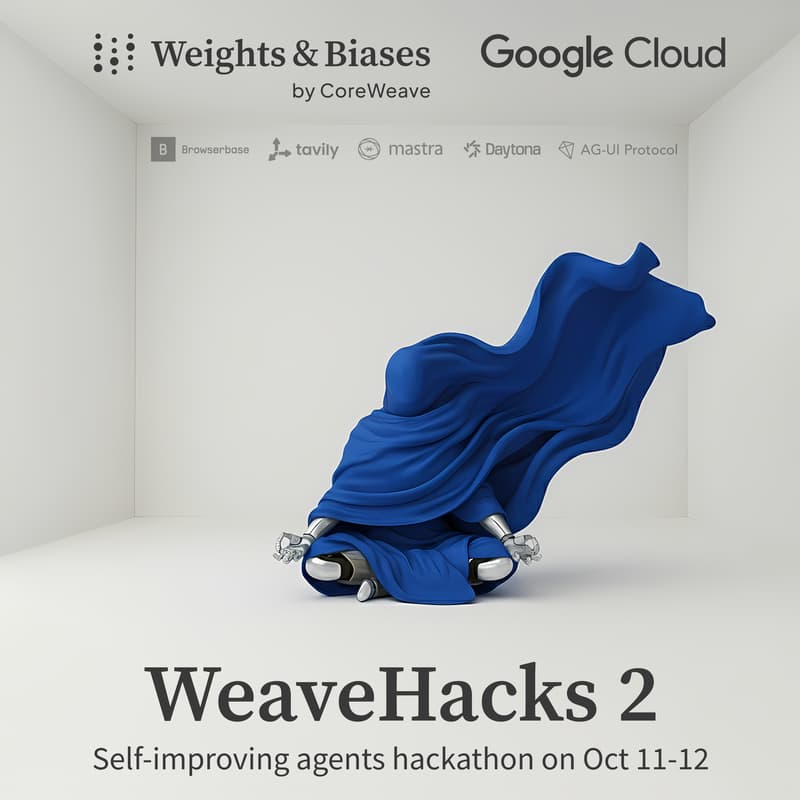 Cover Image for WeaveHacks 2: Self-Improving Agents Hackathon with Weights & Biases and Google Cloud