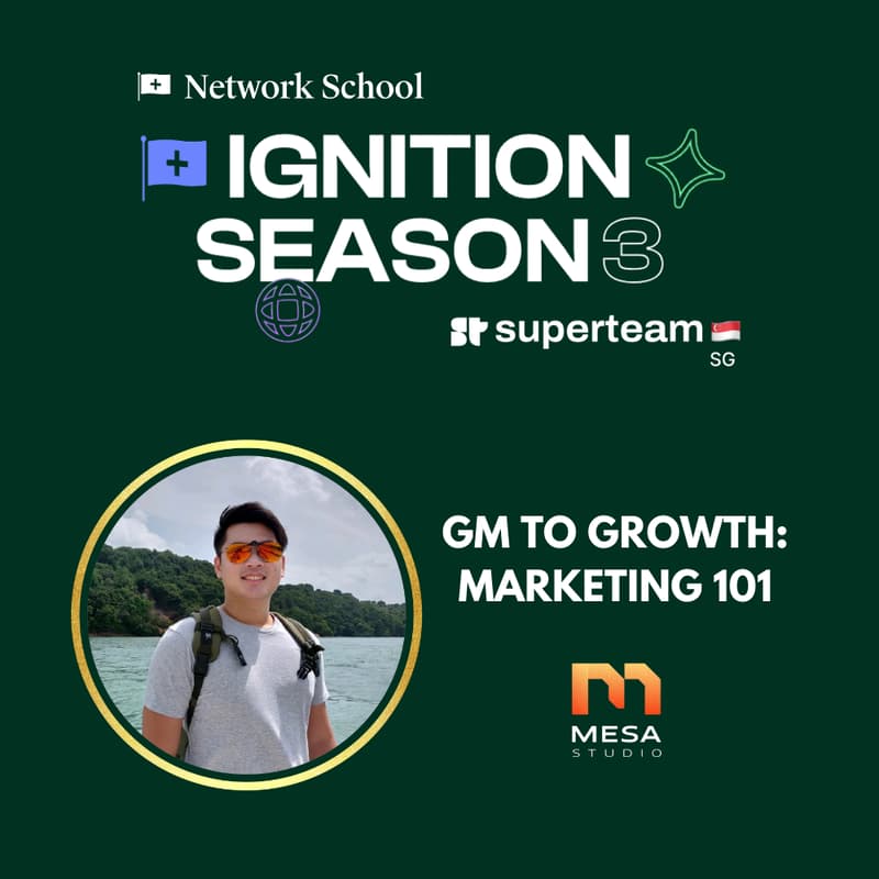 Cover Image for [Ignition Only] Workshop: GM to Growth - Marketing 101 with Seb, Mesa Studio