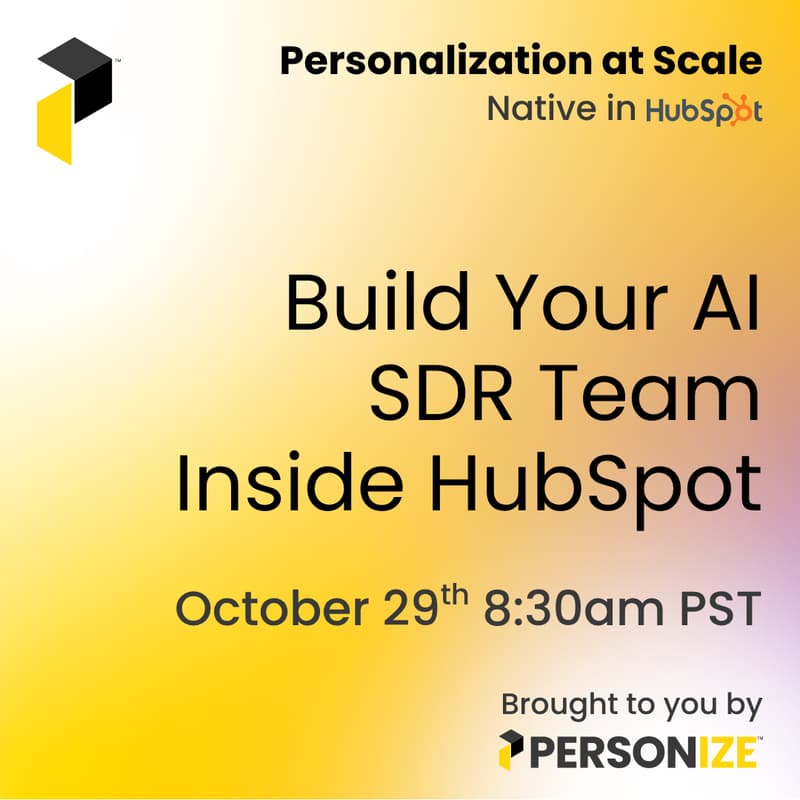 Cover Image for Build Your AI SDR Team Inside HubSpot