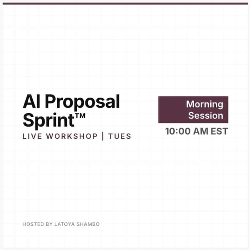 Cover Image for LIVE WORKSHOP | AI Proposal Sprint™