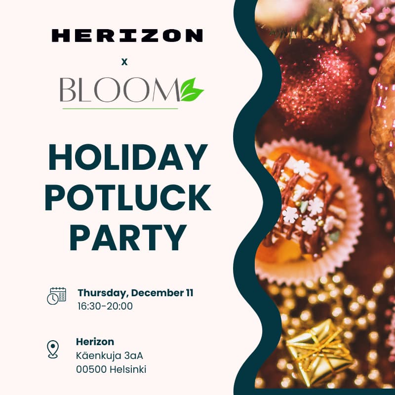 Cover Image for Herizon x Bloom Finland: Holiday potluck party