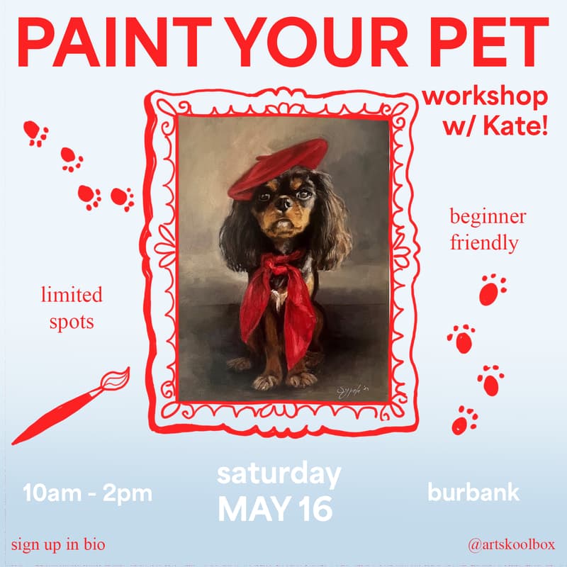 Cover Image for Paint your Pet! Beginner Friendly Pet Portrait Workshop with Kate Sypek