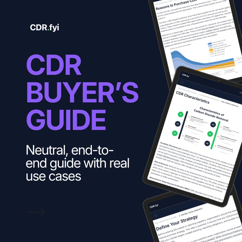 Cover Image for CDR Buyer’s Guide Event: How to Navigate the Carbon Removal Purchasing Journey