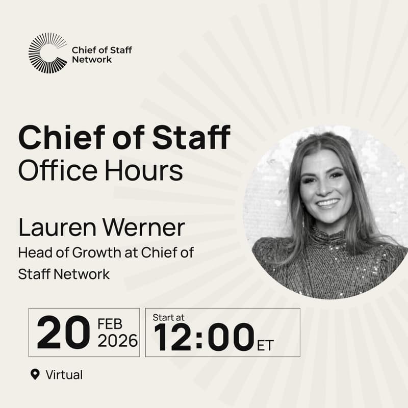 Cover Image for Chief of Staff Office Hours (Feb 20)