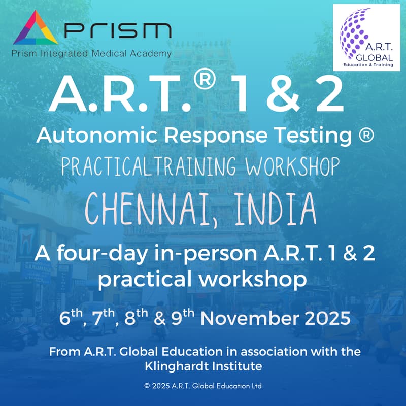 Cover Image for Autonomic Response Testing A.R.T.® 1 & 2 Training in Chennai, India