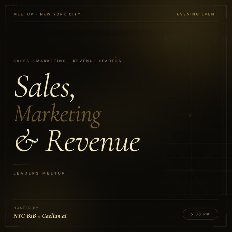 Cover Image for Sales, Marketing, and Revenue Leaders Meetup
