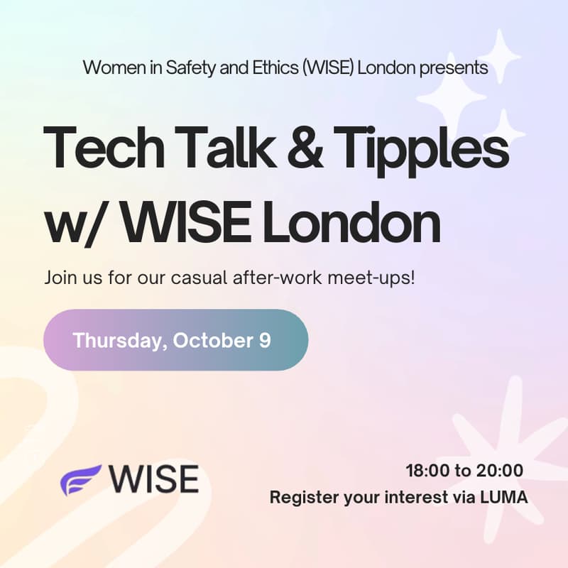 Cover Image for Tech Talk and Tipples w/ WISE London