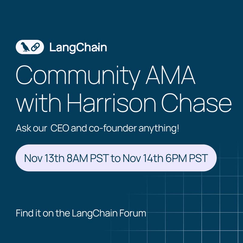 Cover Image for LangChain Community AMA with Harrison