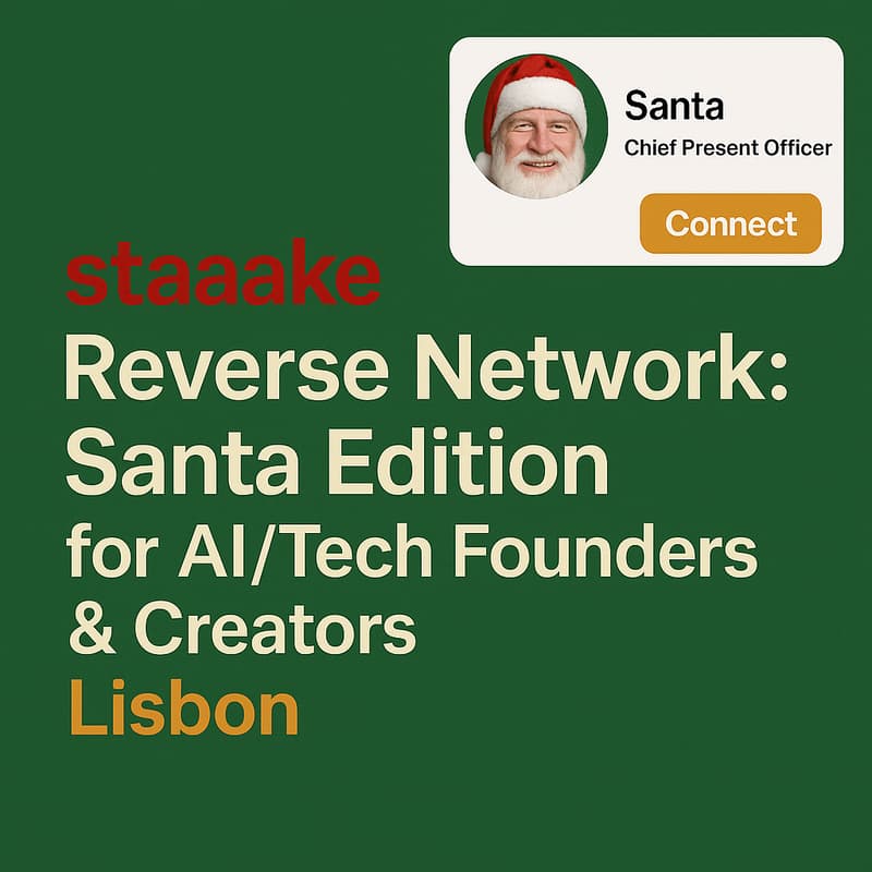 Cover Image for Reverse Network: Santa Edition for AI/Tech Founders & Creators