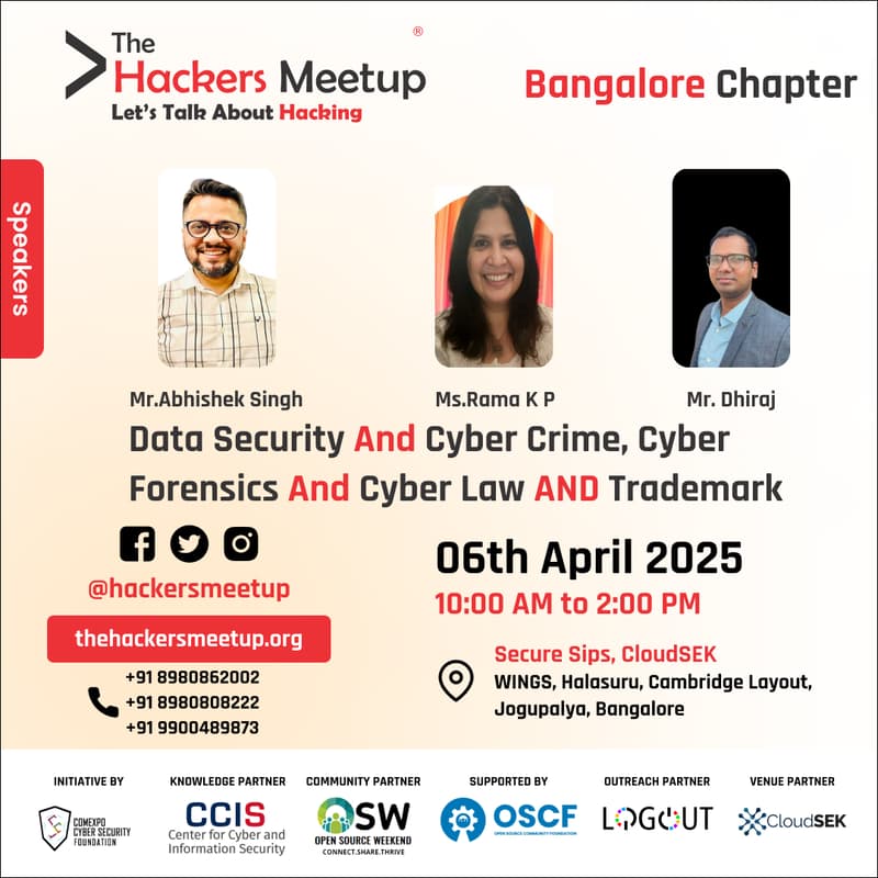 Cover Image for The Hackerโs Meetup Bangalore