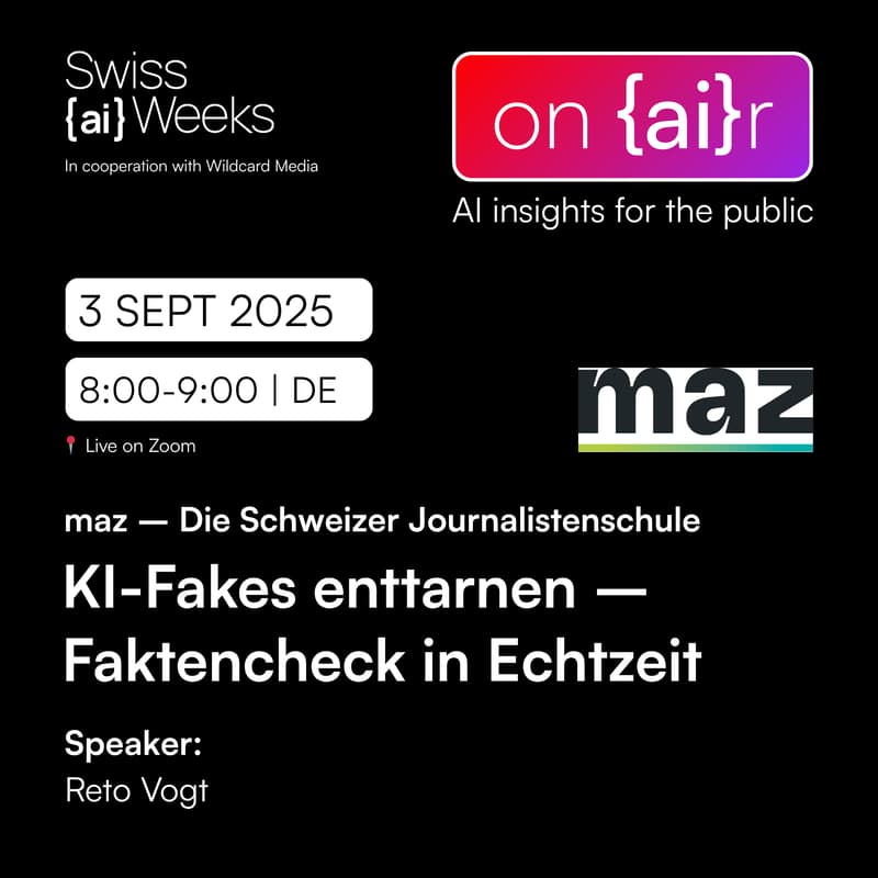 Cover Image for on {ai}r | KI-Fakes enttarnen – Faktencheck in Echtzeit | MAZ