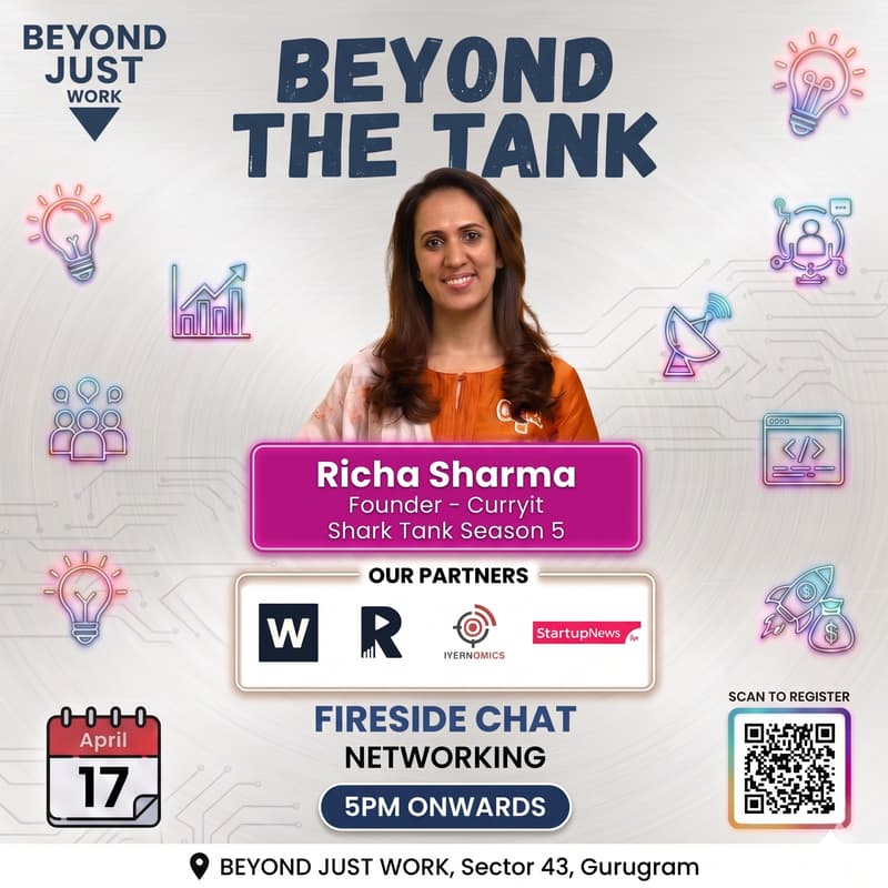 Cover Image for Beyond The Tank | April 17 | Gurugram | Organized by Beyond Just Work