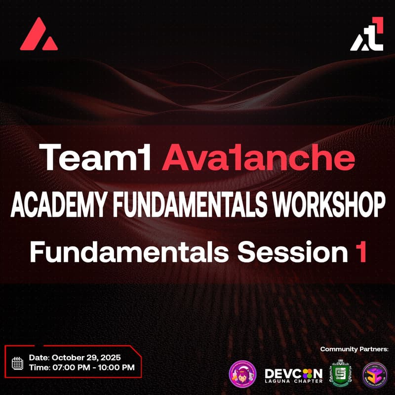 Cover Image for Team1 Avalanche Academy Workshop - Fundamentals Session 1