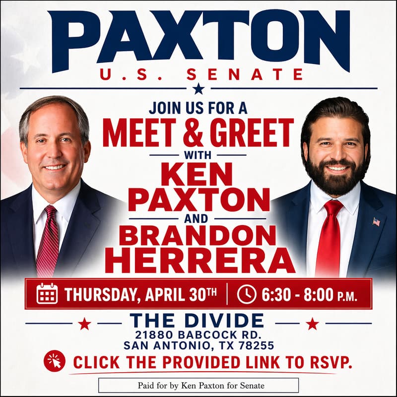 Cover Image for Meet & Greet with Ken Paxton and Brandon Herrera