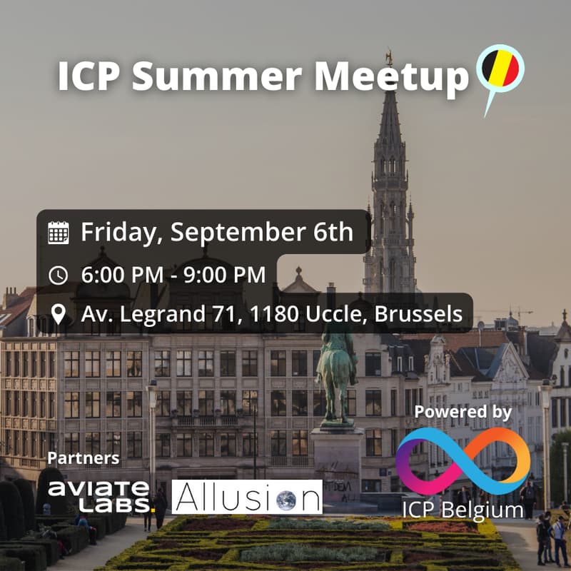 Cover Image for ICP Belgium Summer Meetup - Network and Connect!