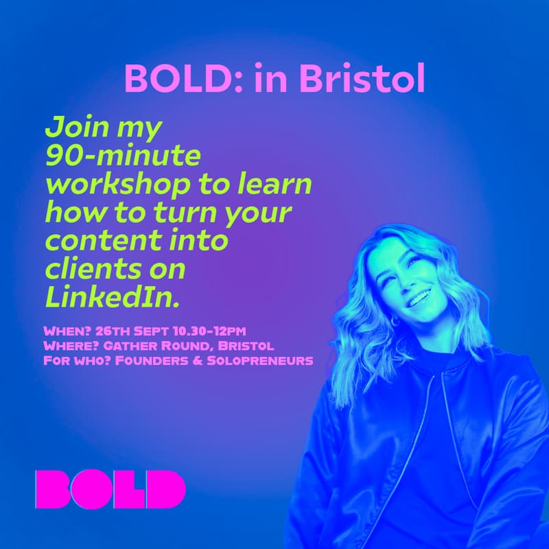 Cover Image for Turn Your Content Into Clients on LinkedIn | BOLD