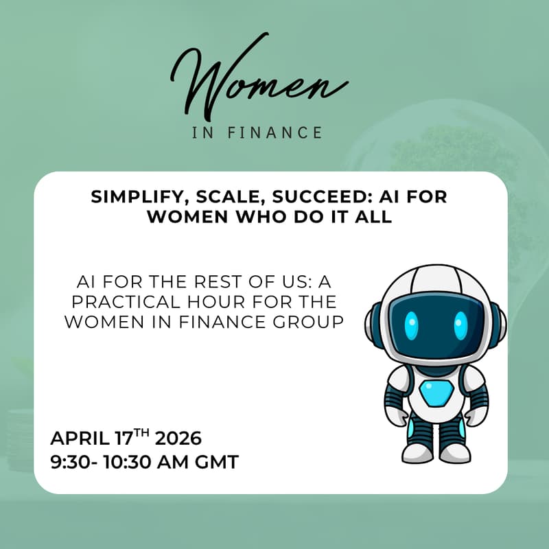 Cover Image for "AI for the Rest of Us: A Practical Hour for Women in Finance"