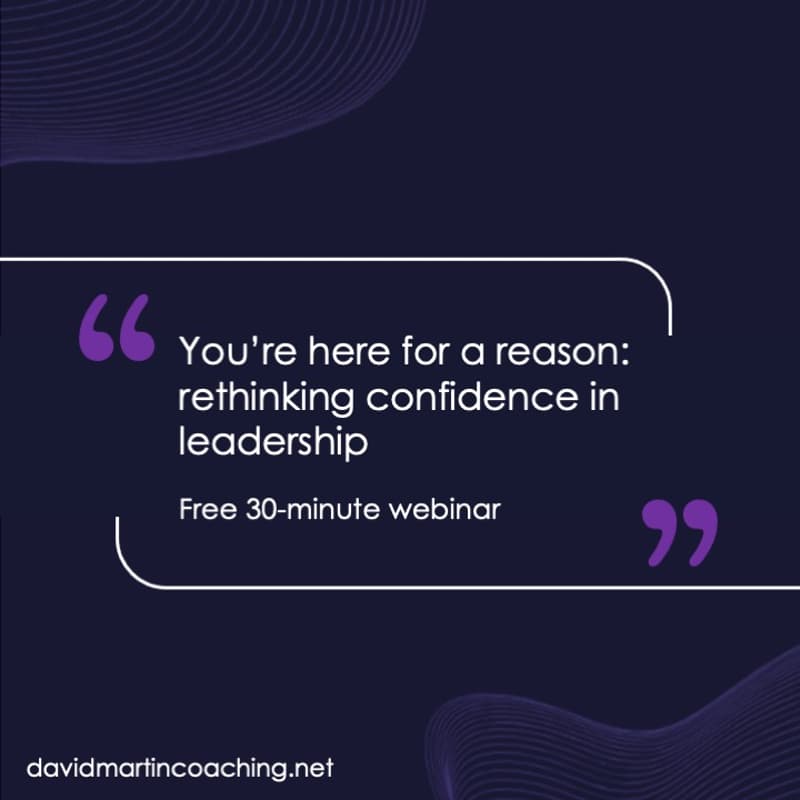 Cover Image for You’re here for a reason: rethinking confidence in leadership