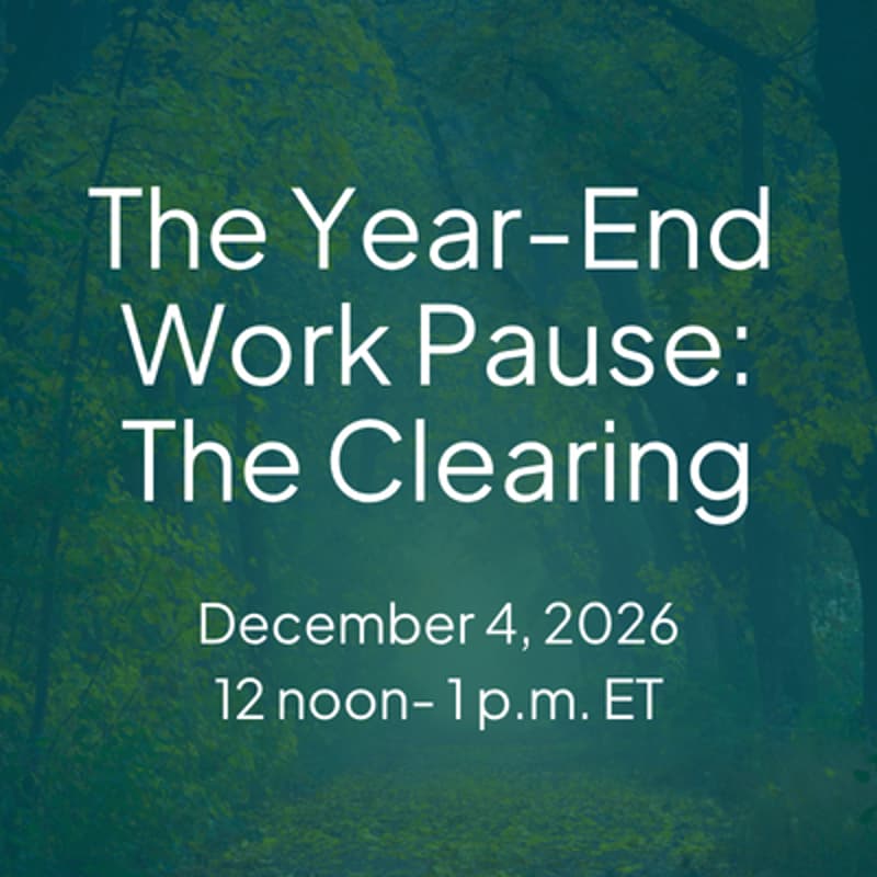 Cover Image for The Year-End Work Pause: The Clearing