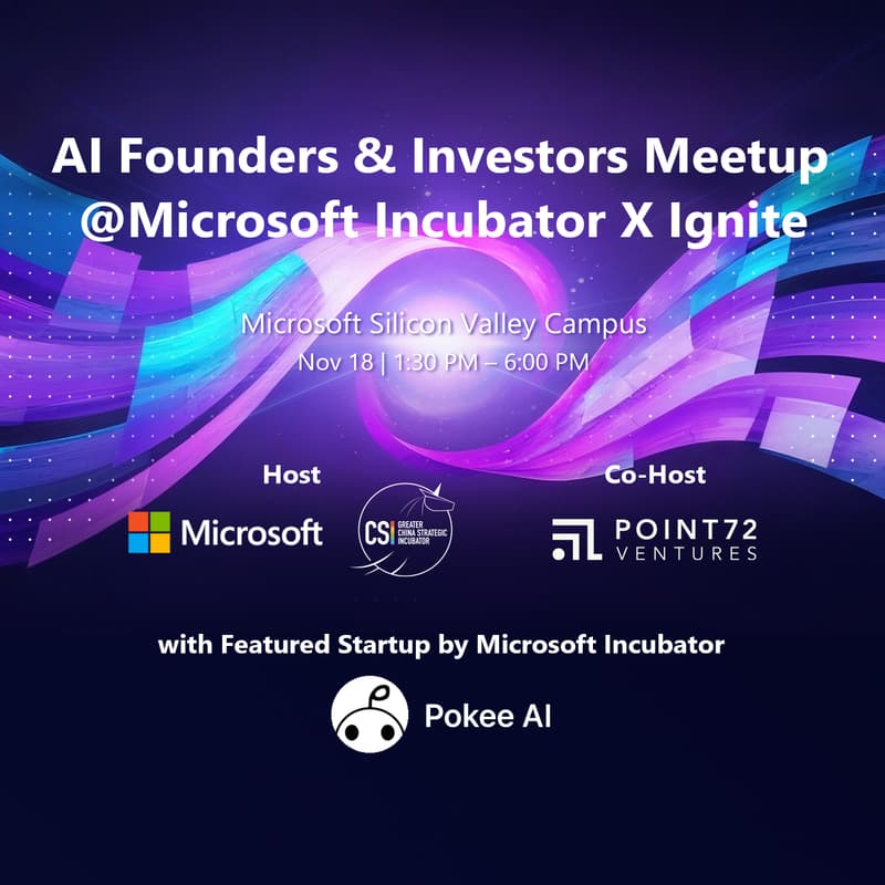 Cover Image for AI Founders & Investors Meetup @Microsoft Campus