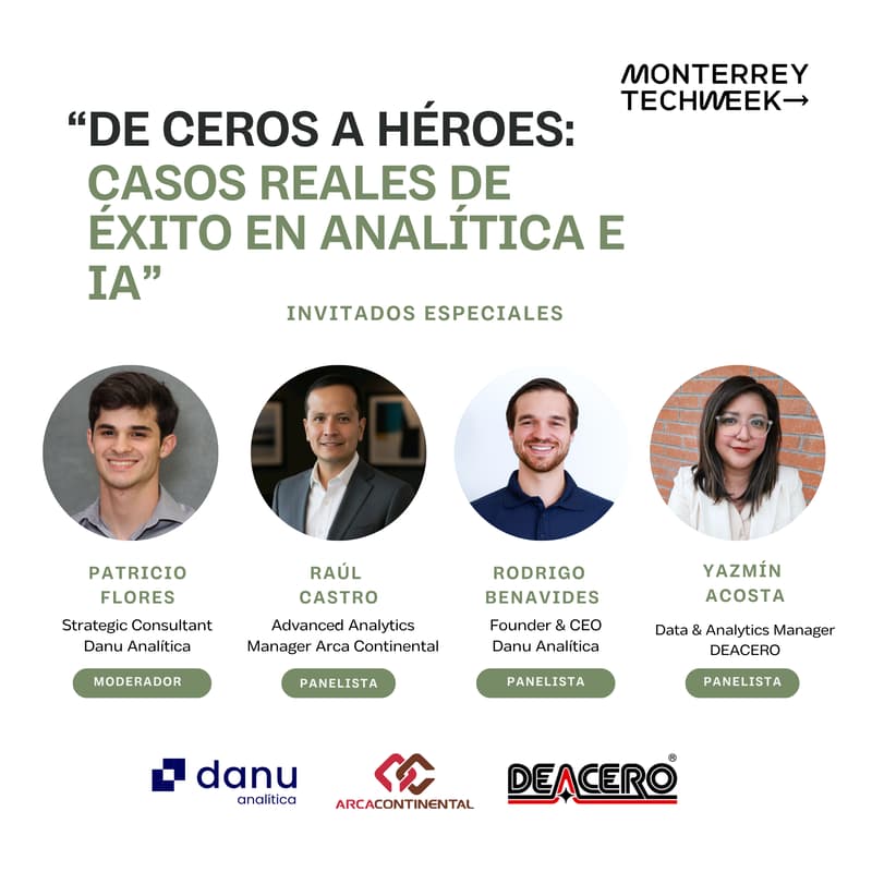 Cover Image for De Ceros a Héroes: Casos Reales de Éxito en Analítica e IA con Arca Continental, DeAcero y Danu Analítica