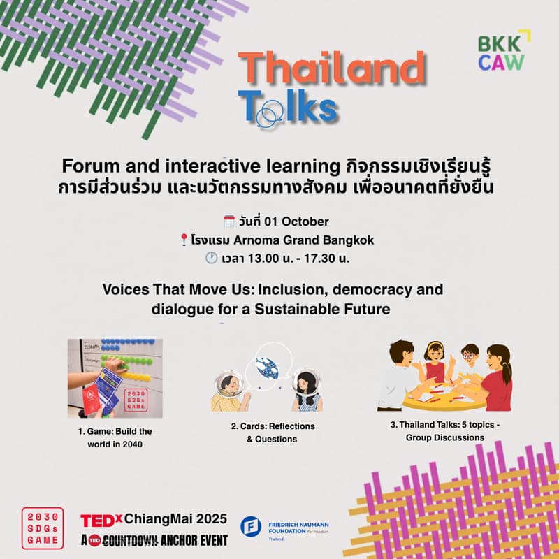 Cover Image for Thailand Talks/SDGs Game: Participatory learning and civic dialogue for sustainability