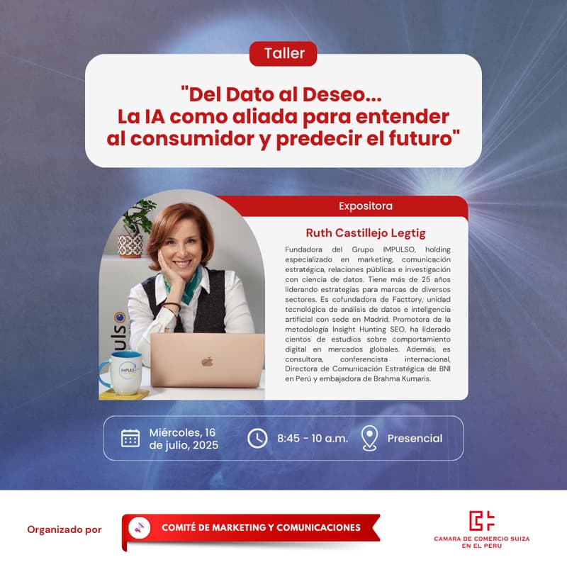 Cover Image for Taller "Del Dato al Deseo... La IA como aliada para entender al consumidor y predecir el futuro"