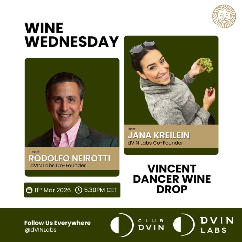 Cover Image for 🍷 Wine Wednesday - Vincent Dancer Wine Drop 🍇