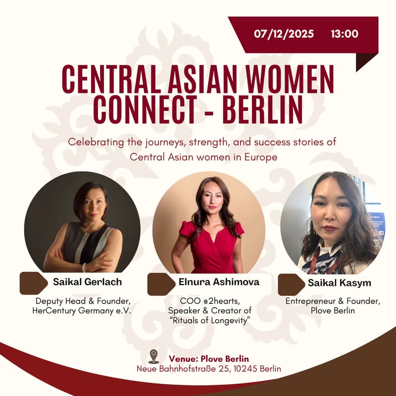 Cover Image for Central Asian Women Connect - Berlin | Empowering Stories, Networking & Lunch