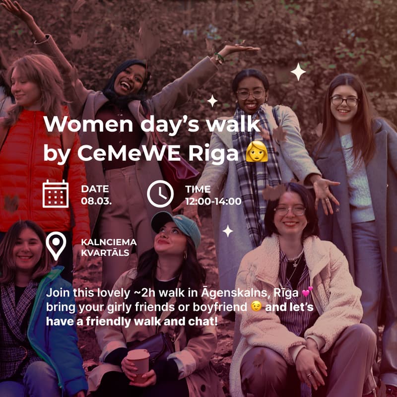 Cover Image for 🌸 Women’s Day Walk by CeMeWE Riga 🌸 08.03.2026