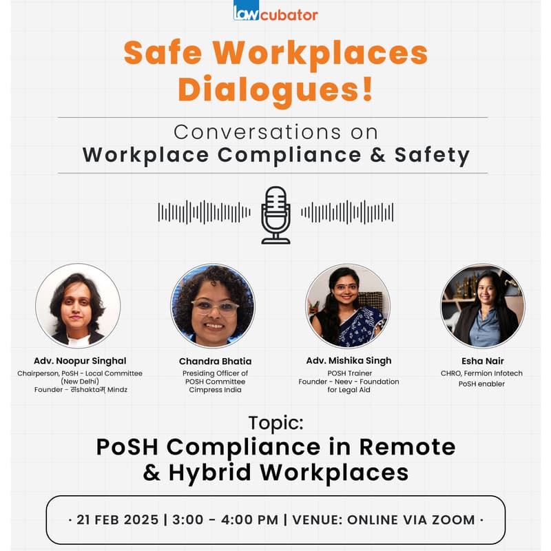 Cover Image for Safe Workplaces Dialogues - PoSH Compliance in Remote & Hybrid Workplaces