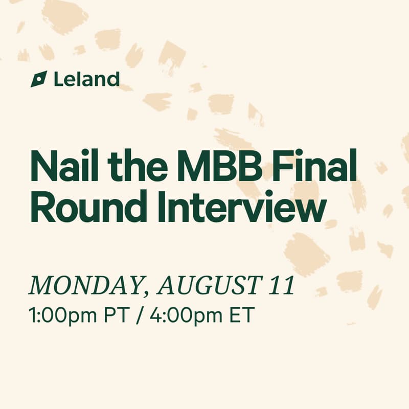 Cover Image for Nail the MBB Final Round Interview