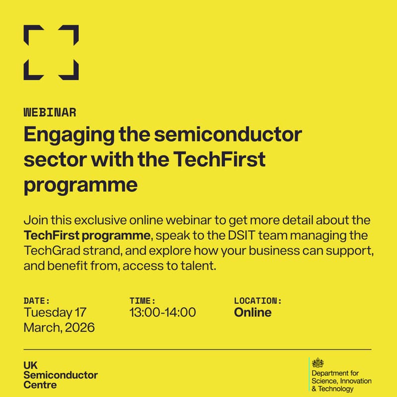 Cover Image for Webinar: Engaging the semiconductor sector with the TechFirst programme