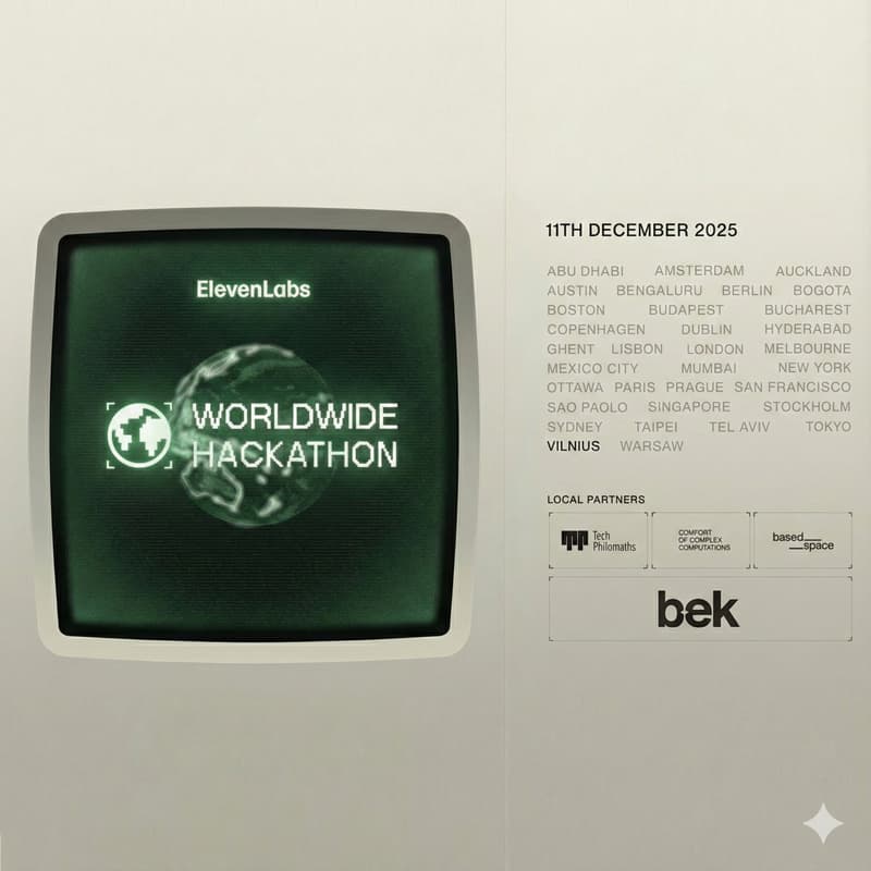 Cover Image for elevenlabs hackathon vilnius demo night