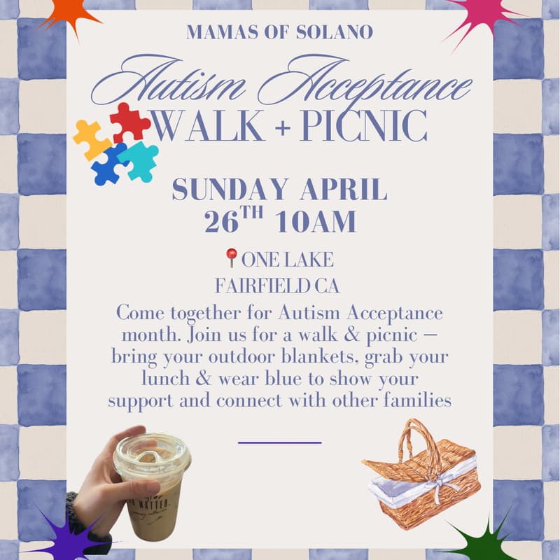 Cover Image for Mamas of Solano | Autism Acceptance Walk + Picnic 💙
