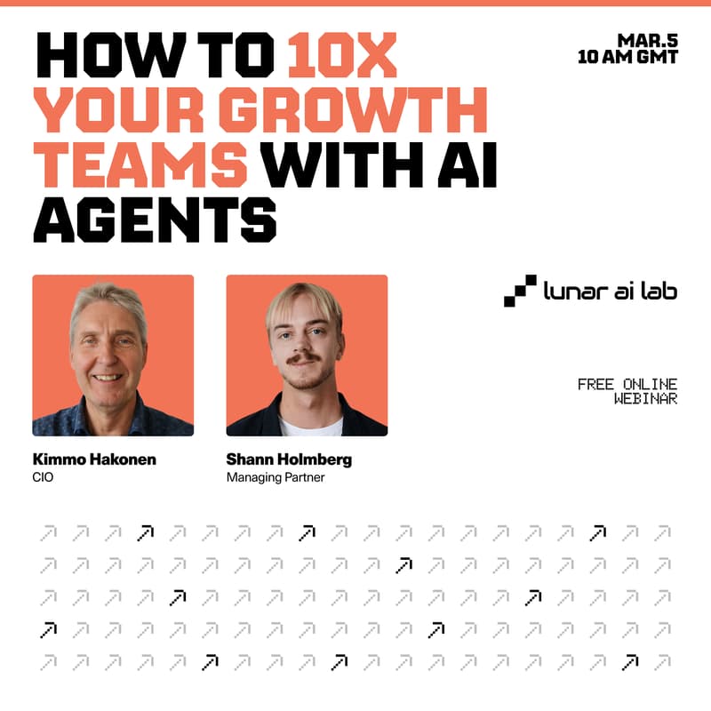 Cover Image for WEBINAR: How to 10x Your Growth Team with AI Agents