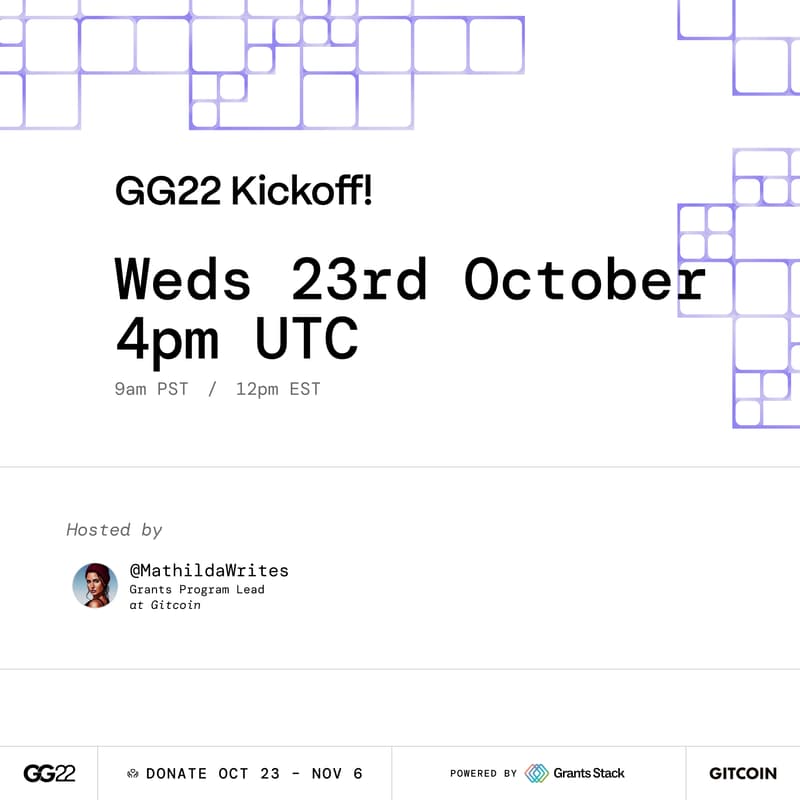 Cover Image for GG22 Kickoff