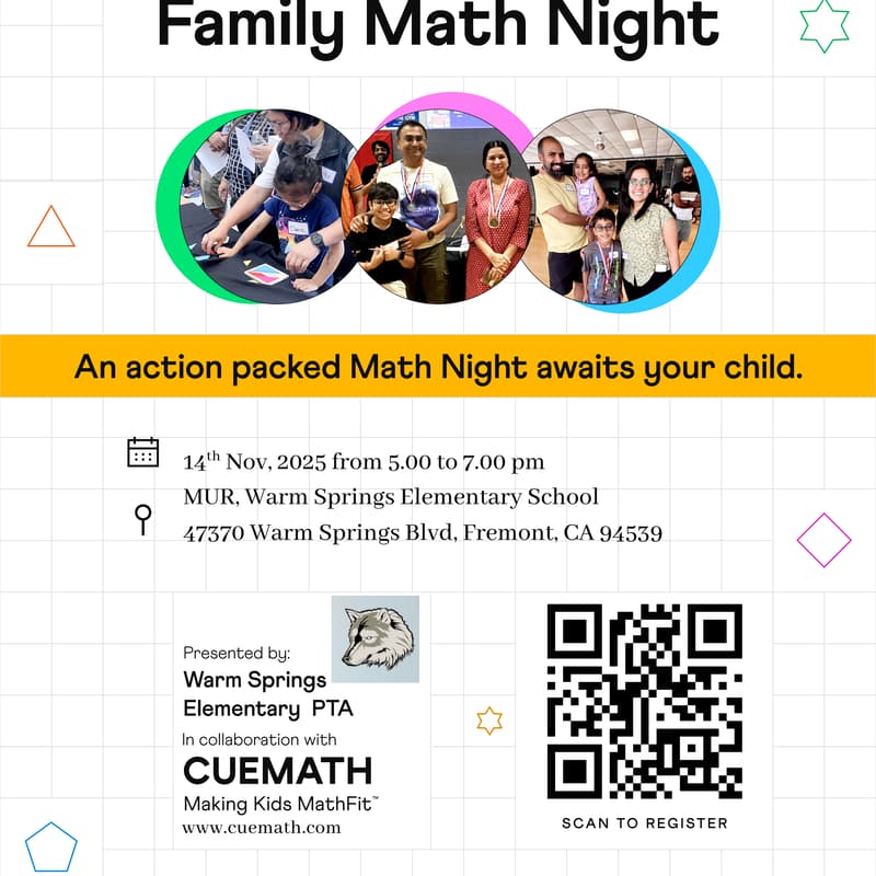 Cover Image for Family Math Night - Warm Springs