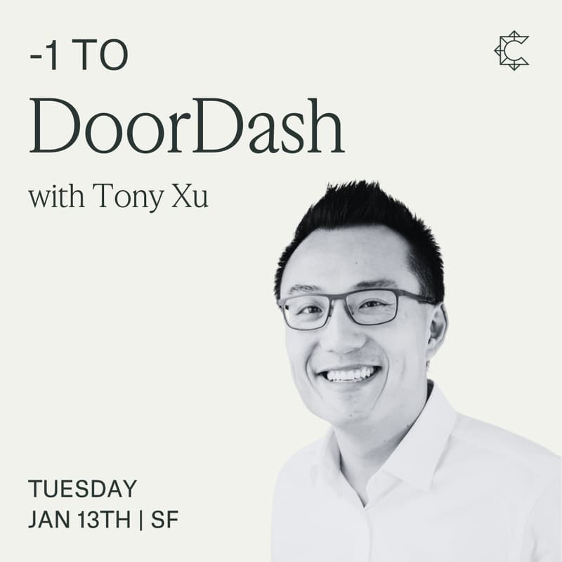 Cover Image for -1 to DoorDash with Tony Xu