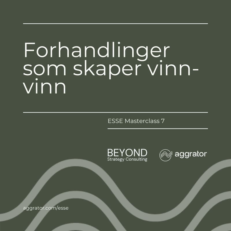 Cover Image for ESSE 7: Forhandlinger som skaper vinn-vinn