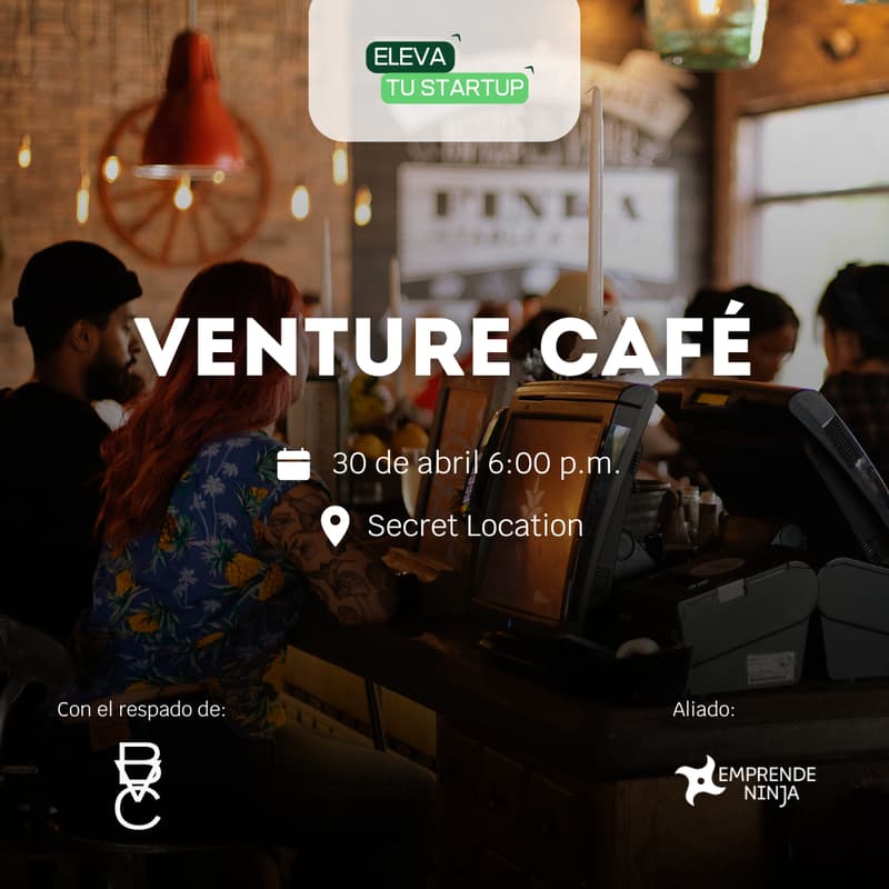 Foto de portada de Venture Café de Eleva Tu Startup, el podcast de BVC