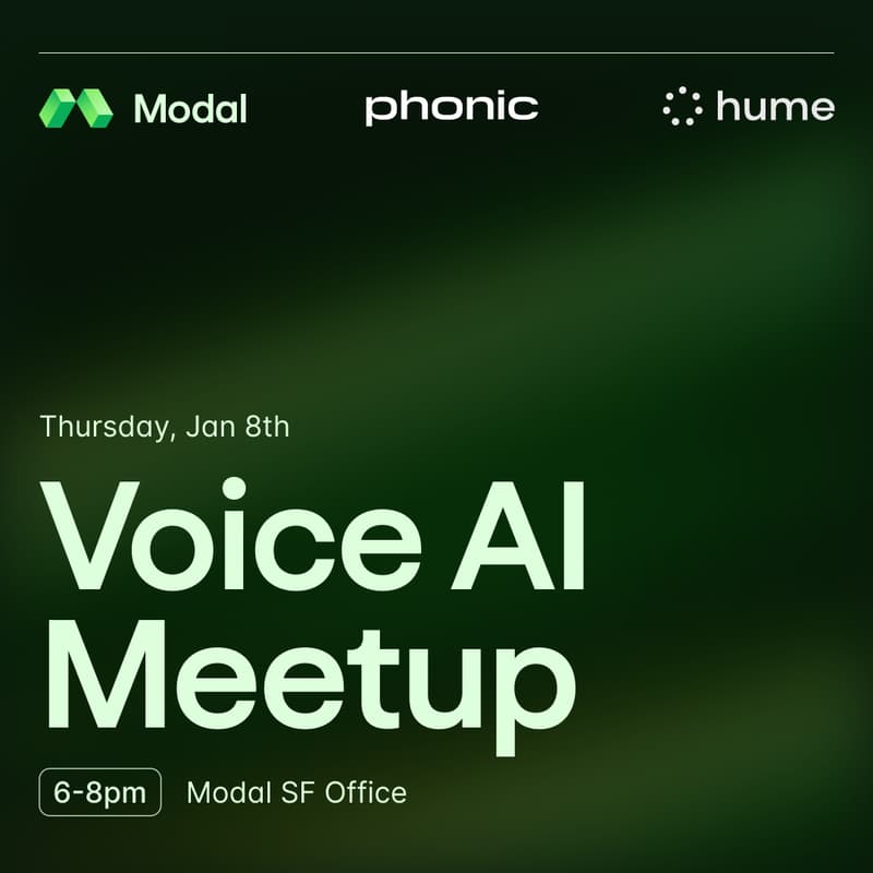 Cover Image for Voice AI Builders Meetup with Modal, Phonic & Hume
