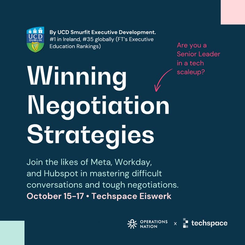 Cover Image for Winning Negotiation Strategies (Berlin) : a 3-day Course for Senior Leaders in Tech Scaleups