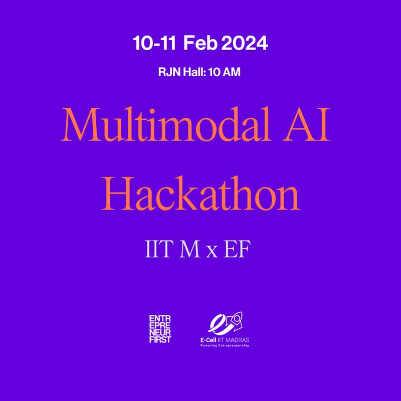 Cover Image for Multimodal AI Hackathon. EF <> IIT Madras