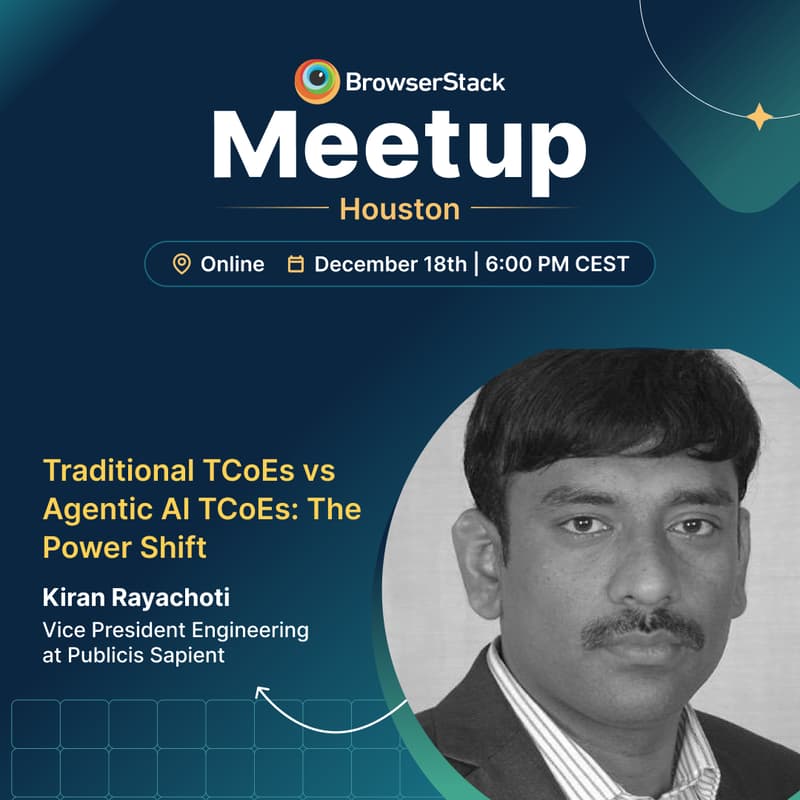 Cover Image for BrowserStack QA Online Meetup Houston - December