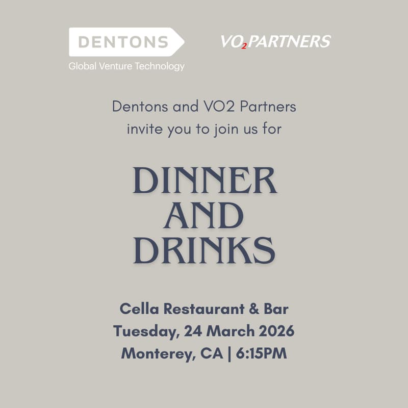 Cover Image for Private CVC Dinner with Dentons and VO2 Partners | GCV Innovation Summit Monterey