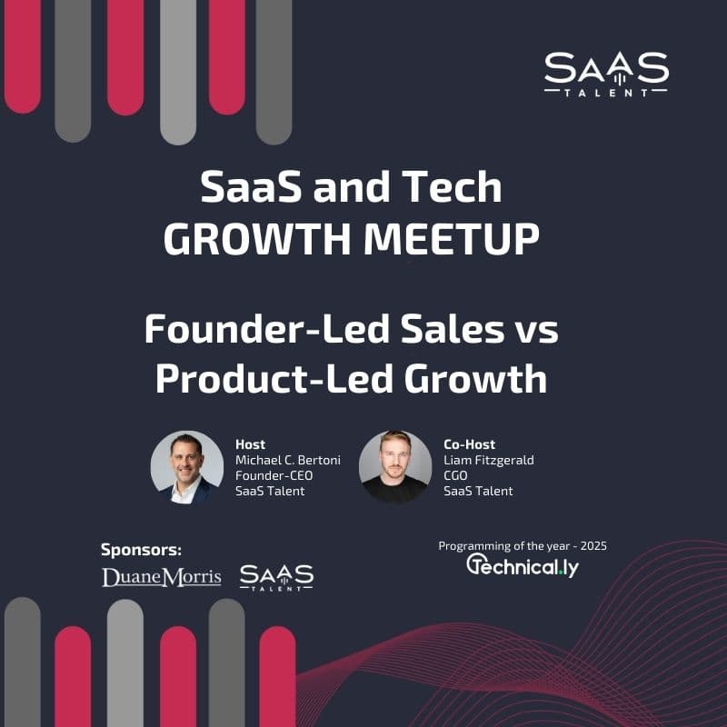 Cover Image for SaaS & Tech GROWTH Meetup - Founder-Led Sales vs Product-Led Growth - A Conversation Through Generations