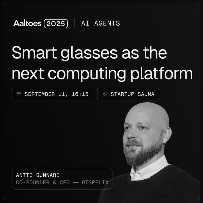 Cover Image for Smart glasses as the next computing platform with Antti Sunnari