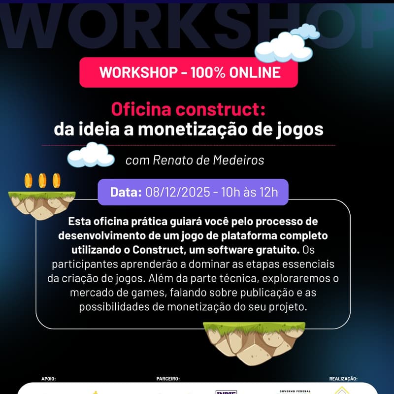 Cover Image for Oficina construct: da ideia a monetização de jogos