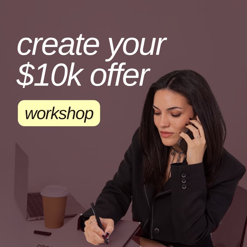Cover Image for workshop: create your 10k offer as a freelancer💅